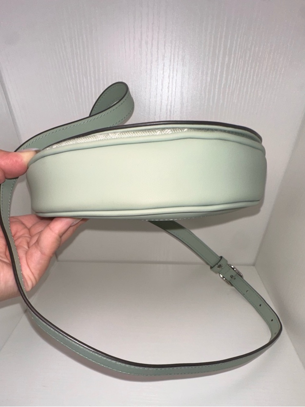 Gucci Mint Green GG Canvas Saddle Crossbody - Picture 9 of 9